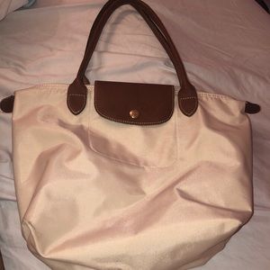 Cream Longchamp bag